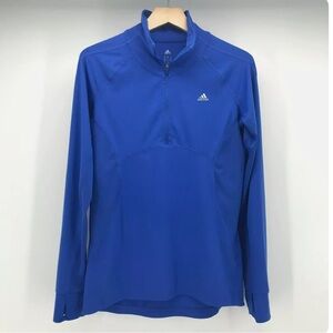 Women’s Adidas Climalite 1/4 Zip Jacket. Size M. Color: Electric Blue